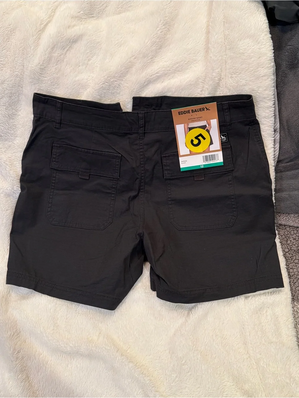 Eddie Bauer Black Flat-Front Performance Shorts